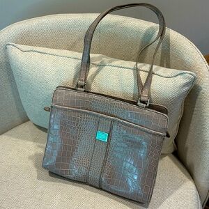 Liz Claiborne Soft Grey Textured Purse
